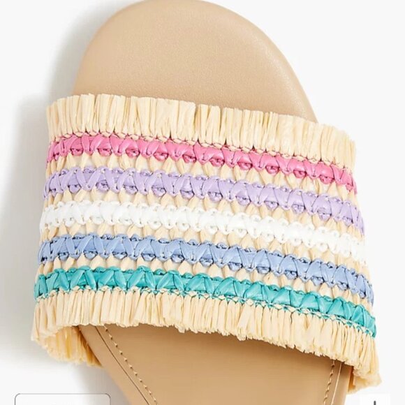 NIB J Crew Factory Woven Pastel Mule Heels Size 8 - Picture 2 of 4